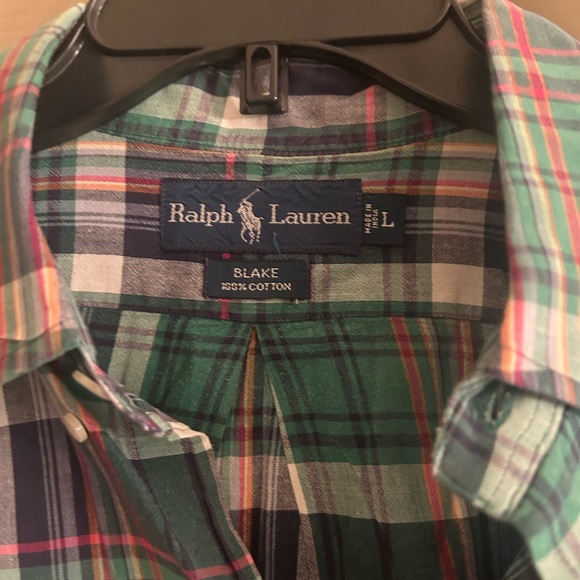 SOLD Plaid Polo by Ralph Lauren shirt - Picture 5 of 6